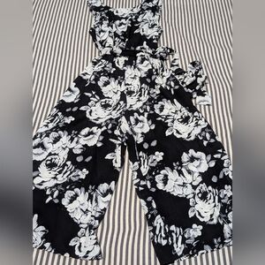 Lulu's Monochrome Floral Jumpsuit